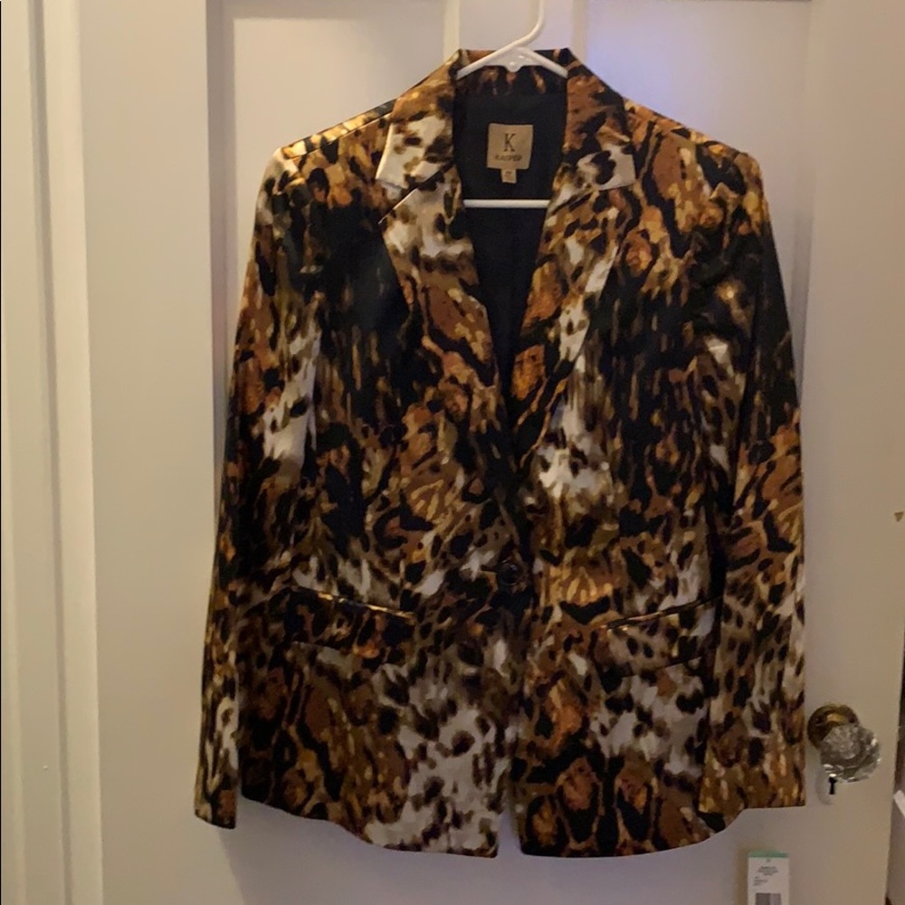 Kasper animal print blazer, new with tags, 8P.